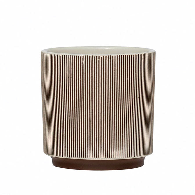 Textured Stoneware Planter
