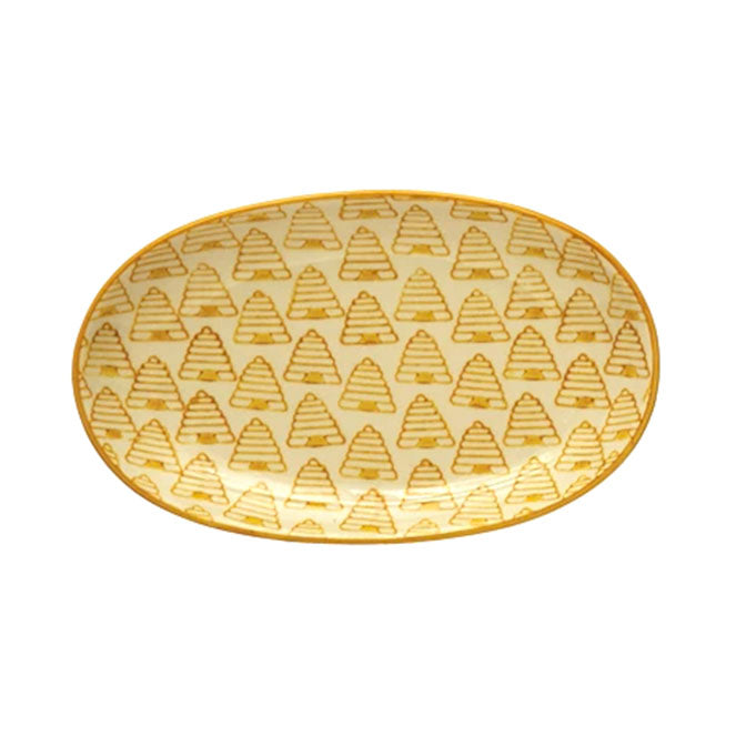 Hand Stamped Stoneware Plates with Assorted Patterns