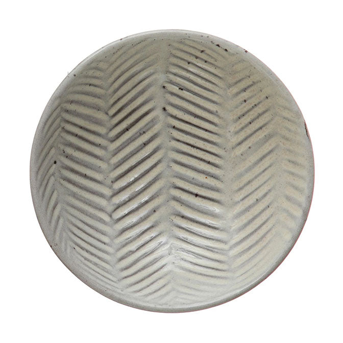 Debossed Stoneware Bowl