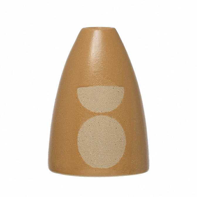 Stoneware Taper Holder with Circle