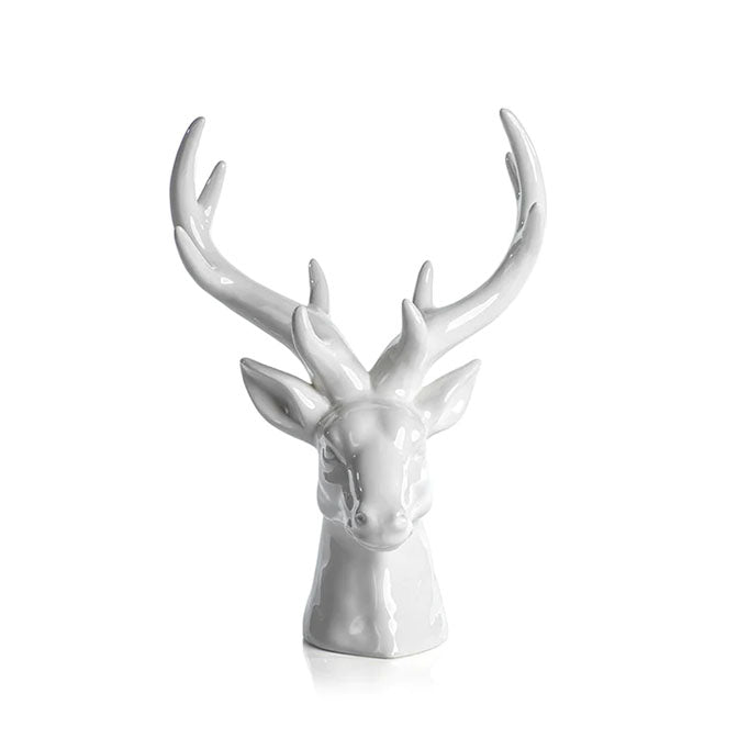 White Ceramic Stag