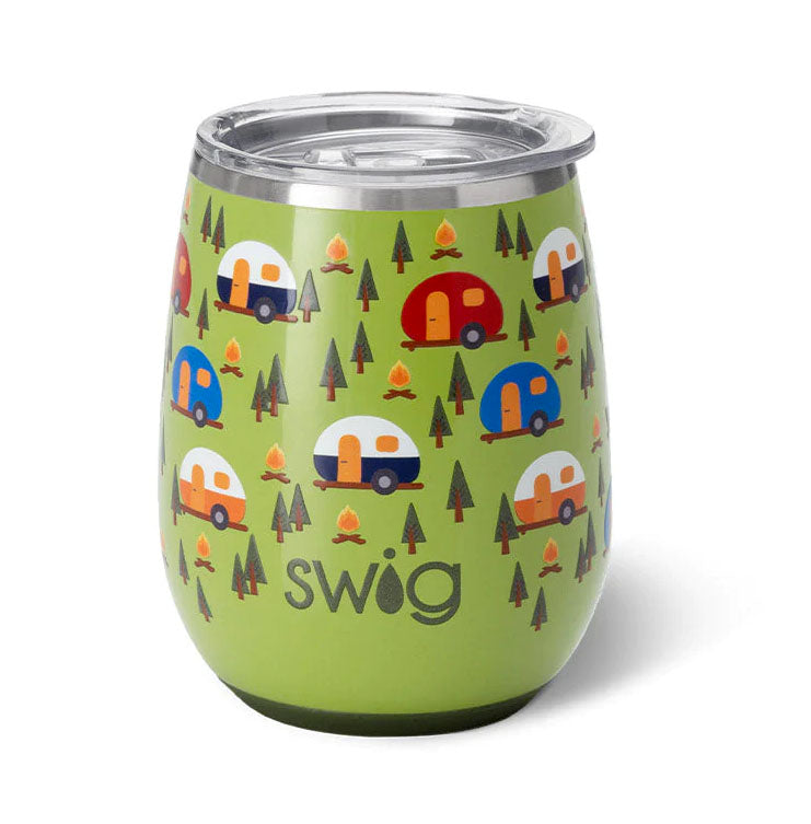 Happy Camper Stemless Wine Cup