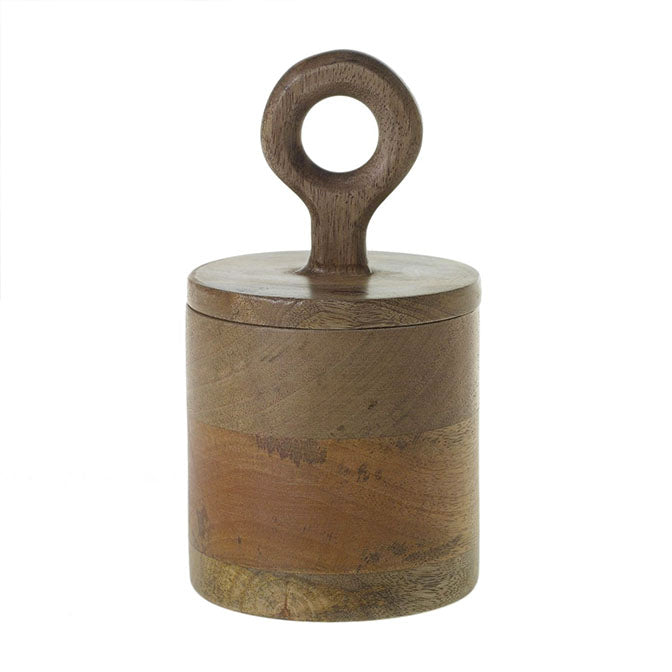 Small Mango Wood Canister