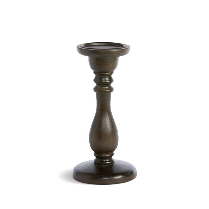 Turned Wood Pillar Holder, Medium