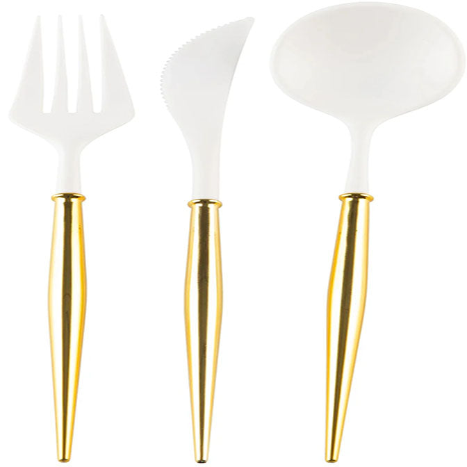 Cutlery White/Gold Handle