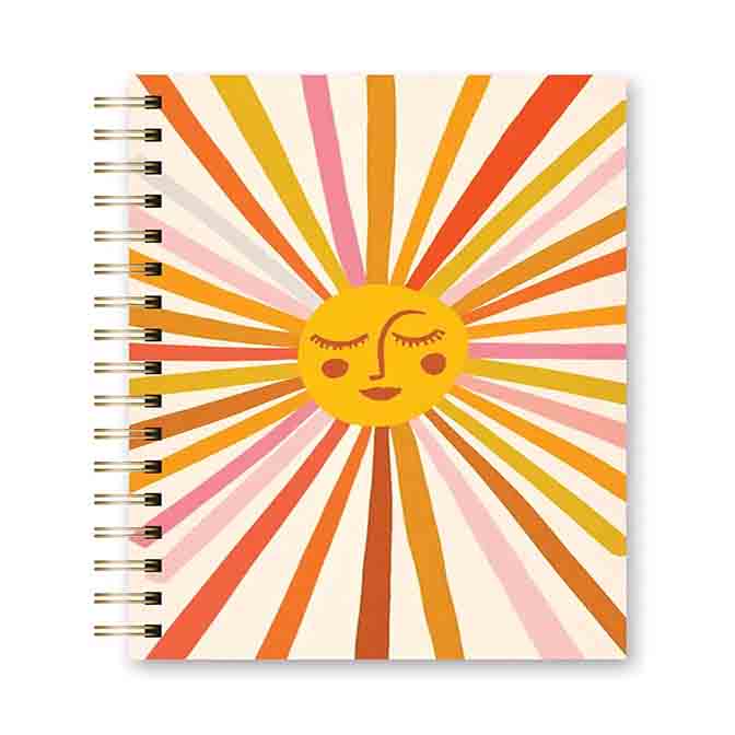 Retro Sunshine Medium Spiral Notebook