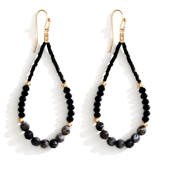 Stone Earrings Black