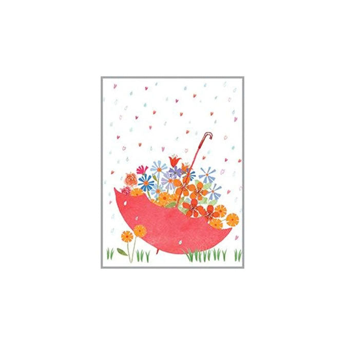 Umbrella of Flowers Enclosure Card