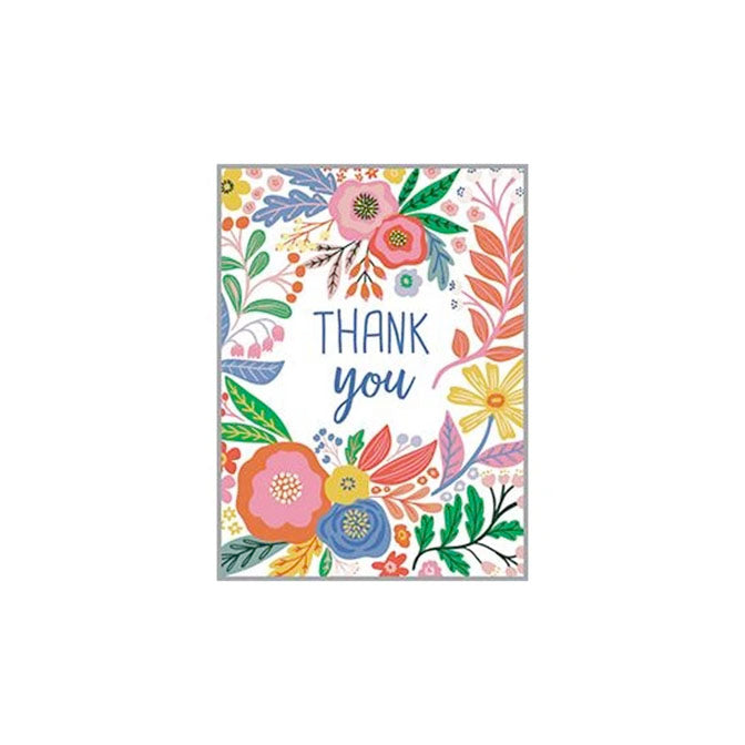 Floral Border: Thank You Enclosure Card