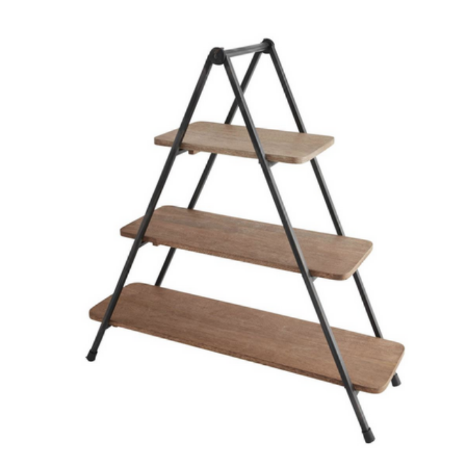 Wood 3-Tier Server Stand