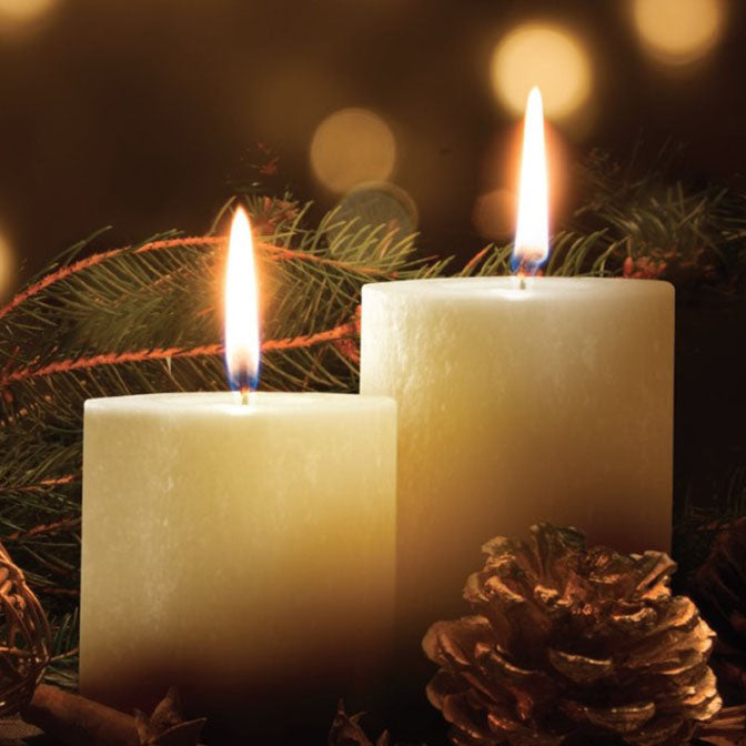 Ivory 3x3 Unscented Pillar Candle