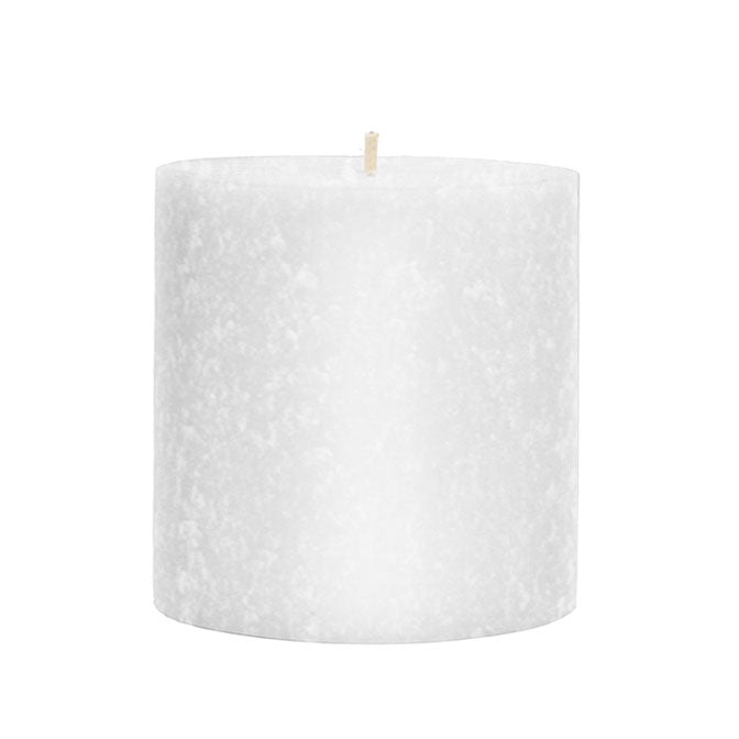 White 3x3 Unscented Pillar Candle