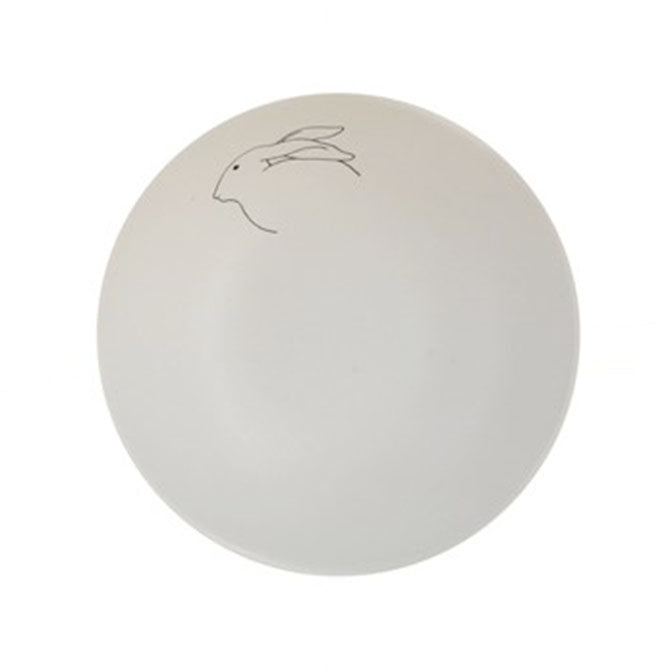 Stoneware Bowl with Rabbit