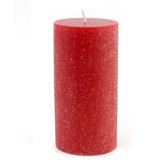 Red 3x6 Unscented Pillar Candle