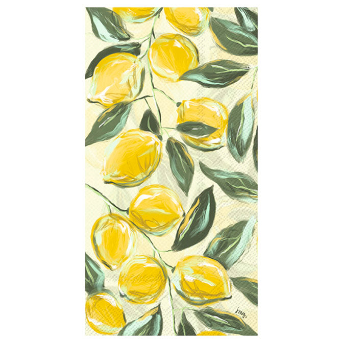 Painterly Lemons Guest Towel
