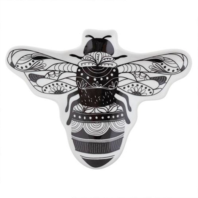 Black & White Bee Shaped Trinket Dish
