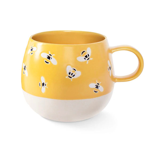 Bees Round Stoneware Mug