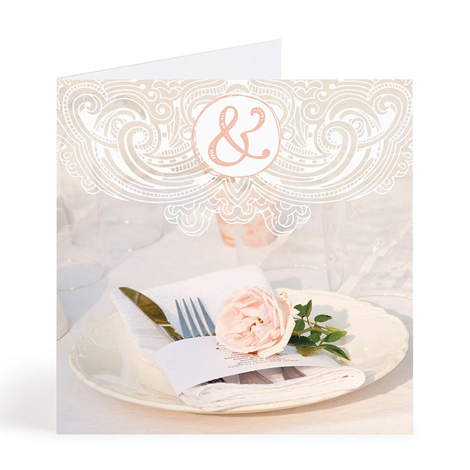 Place Setting Wedding Card