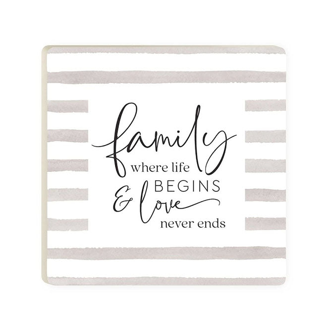 Family Where Life Begins & love Never Ends, Coaster