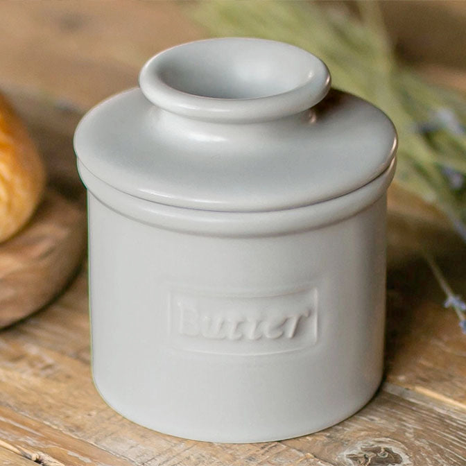 Cafe Matte Collection Butter Bell Crock- Stone Matte