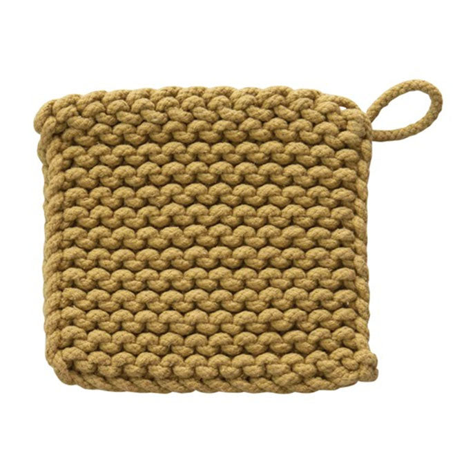 Ginger & Saffron Square Cotton Crocheted Pot Holder