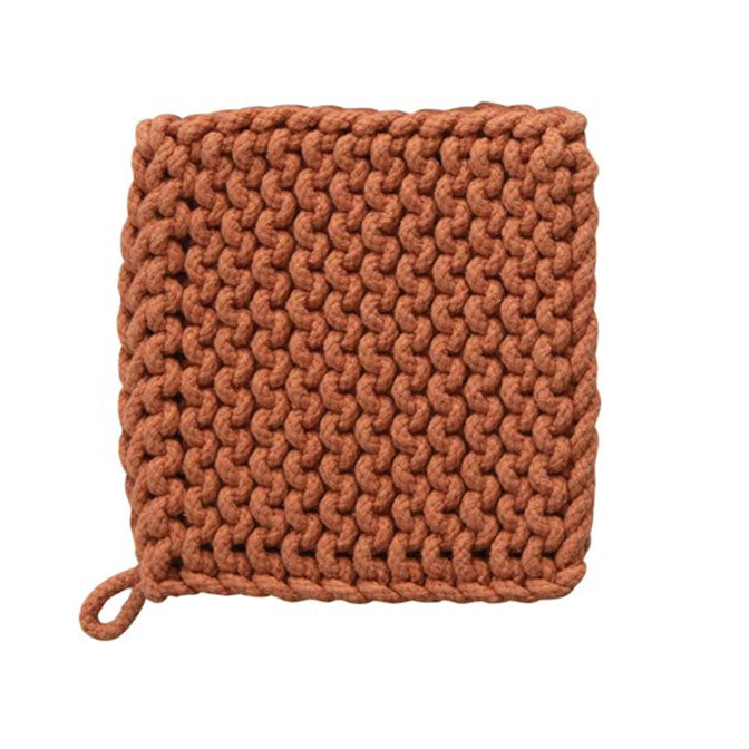 Ginger & Saffron Square Cotton Crocheted Pot Holder