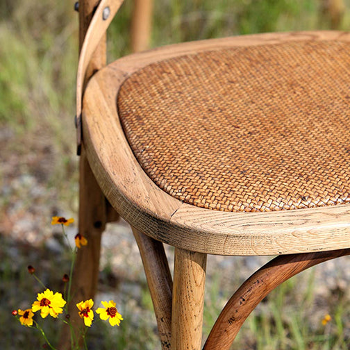 Cross Back Wooden Chair