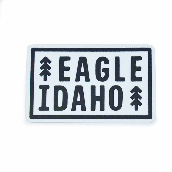 Eagle, Idaho Black & White Sticker