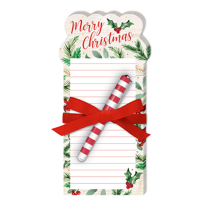 Holly Sprigs Die-Cut Notepad