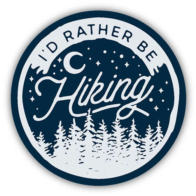 I'd Rather Be Hiking Sticker