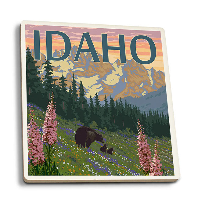 Idaho Bear and Spring Flowers