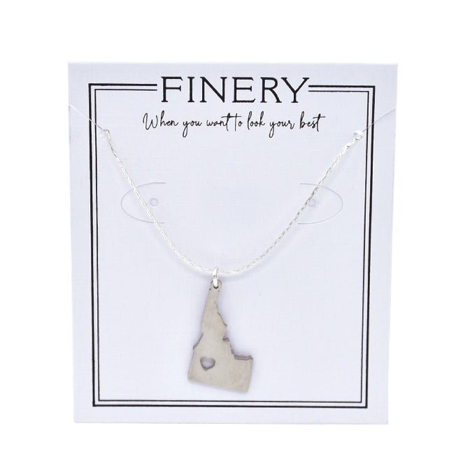 Idaho heart necklace