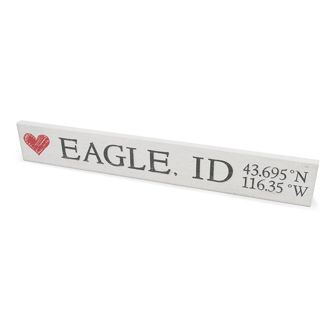 Idaho Sign with Heart and Coordinates