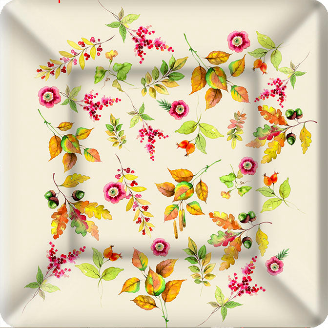 Pumpkin Love Paper Dessert Plate