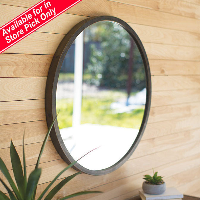 Round Mirror- Natural Metal Frame