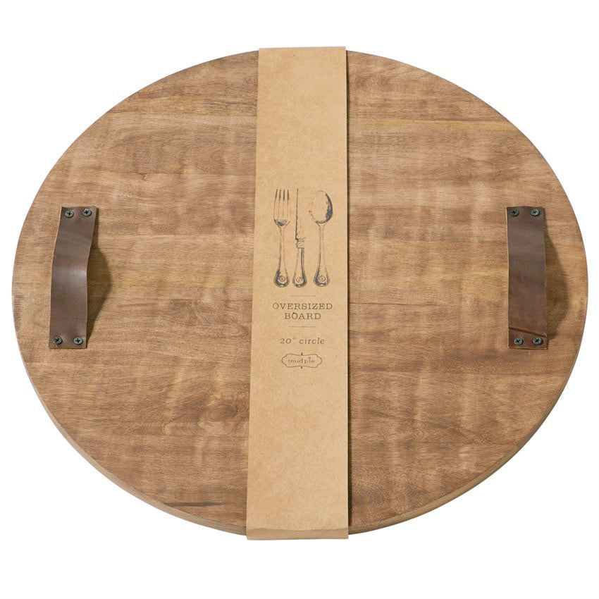 Round Oversized Wood Cutting Board