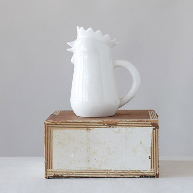Stoneware Chicken Creamer