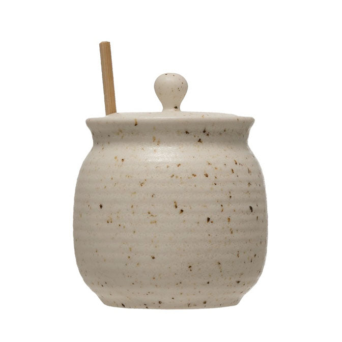 Stoneware Honey Jar