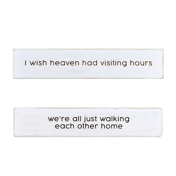 Visiting Hours Double-Sided Block Sign