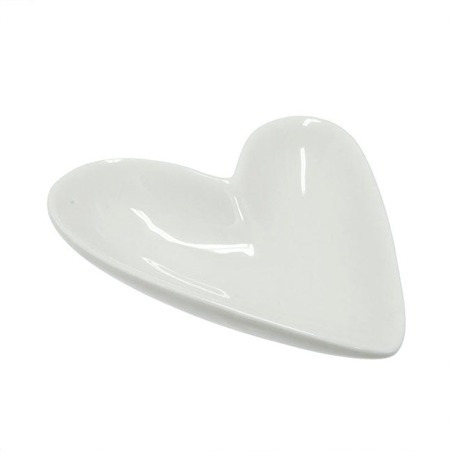 White Ceramic Heart Large