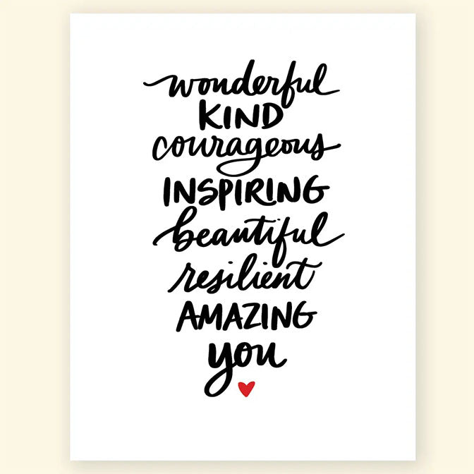 Wonderful, Kind Courageous Greeting Card
