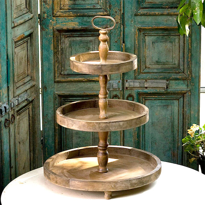 Wooden 3-Tier Tray