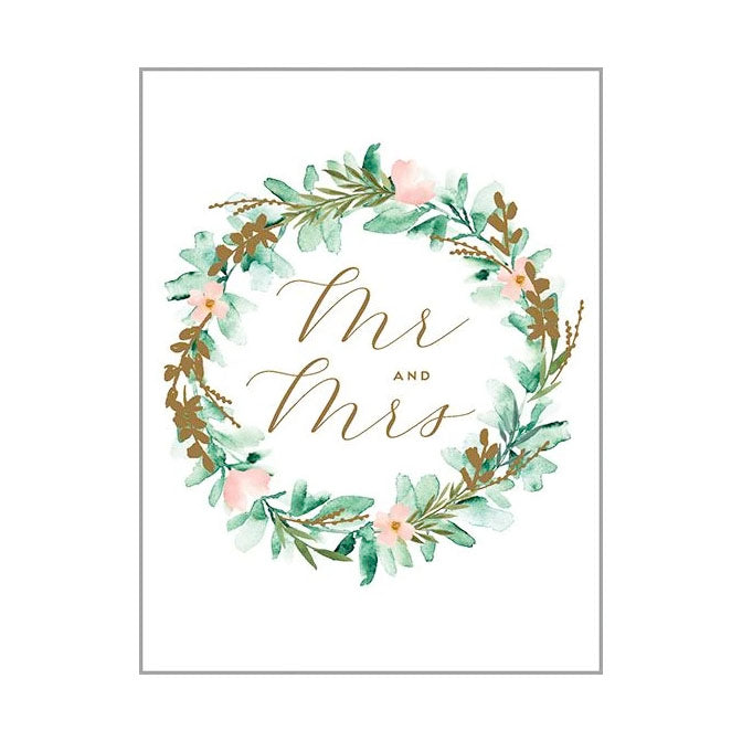 Grateful Laurel Wreath Wedding Card