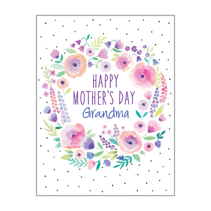 Happy Mother's Day Grandma Wreath Card