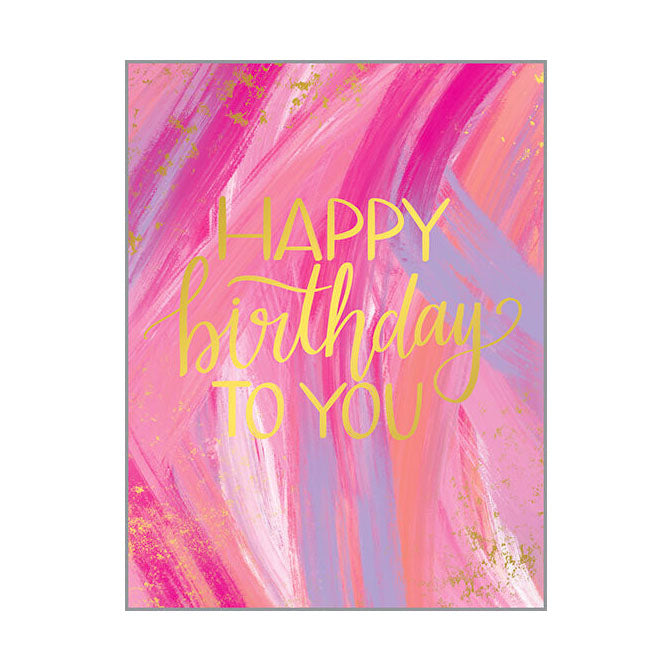 Pink Marble Birthday Card