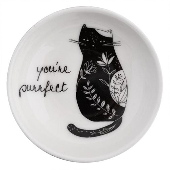 Black & White Boho Cat Ring Bowl