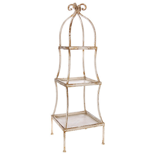 Antique White Etagere