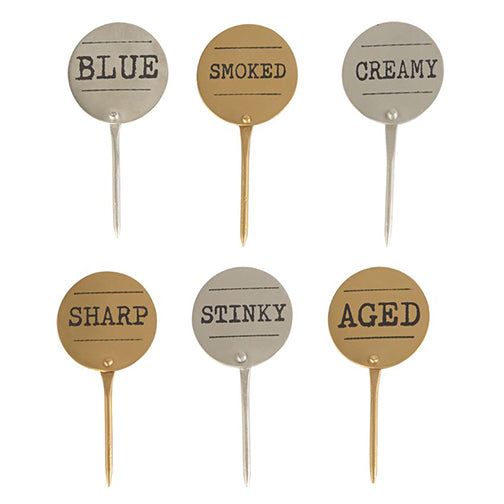 Brass & Metal Cheese Marker Set