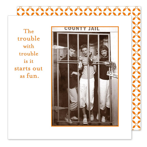 Trouble With Trouble...Cocktail Napkin