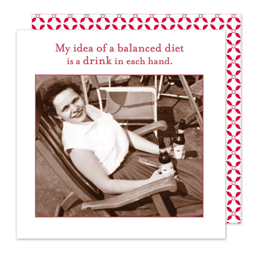 A Balanced Diet...Cocktail Napkin